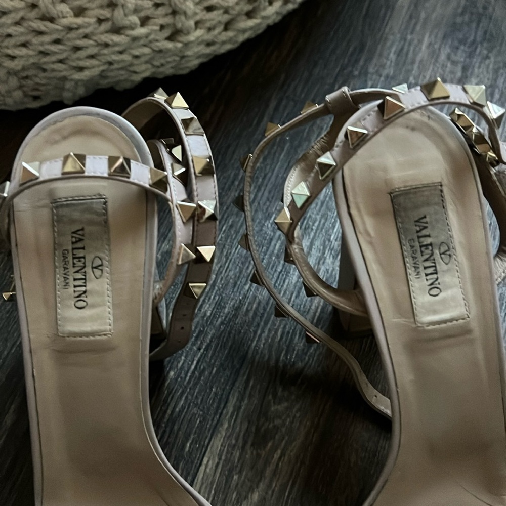 Valentino Beige Studded Heels - image 3